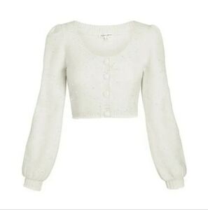 For Love & Lemons  Cropped Cardigan Sweater XL